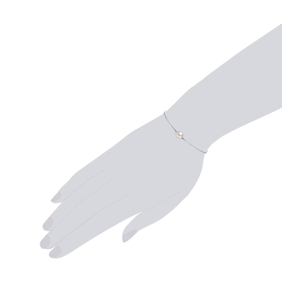 Armband Sterling Silber Süßwasser-Zuchtperle weiß